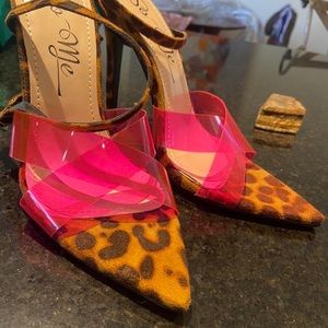 Leopard print heels